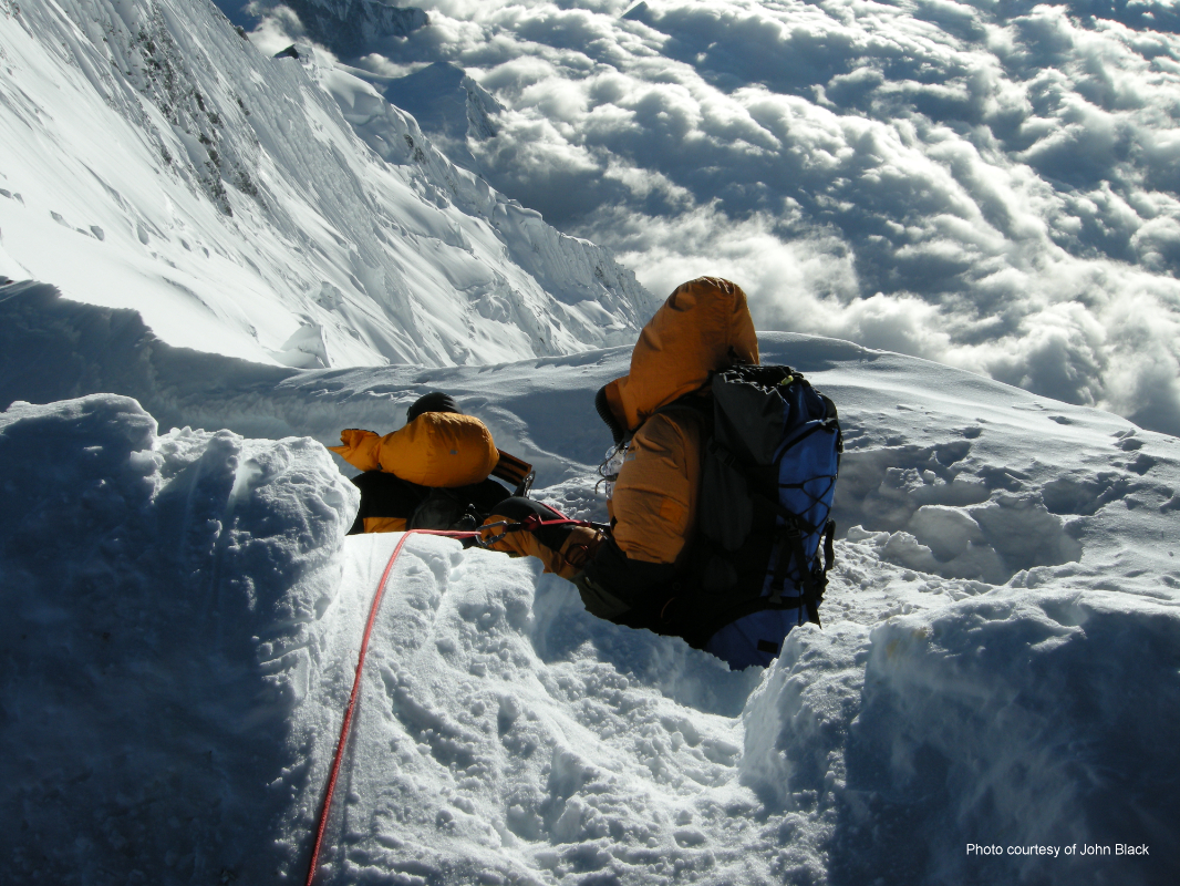 Over the top of the South Summit